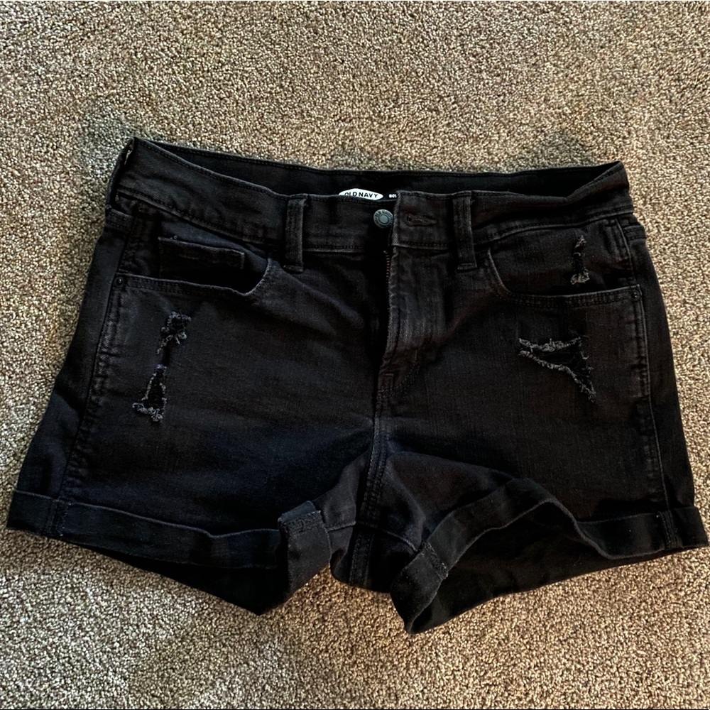 Old navy boyfriend style black shorts